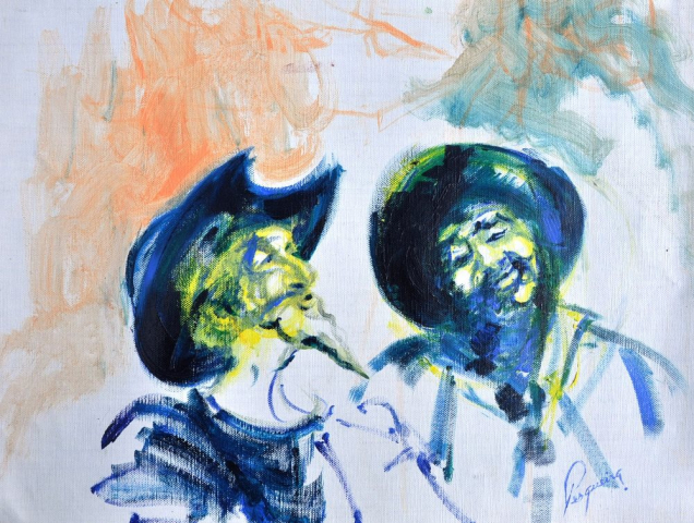 Conversas de D Quixote com Sancho Pança 50 x 37 cms 300€
