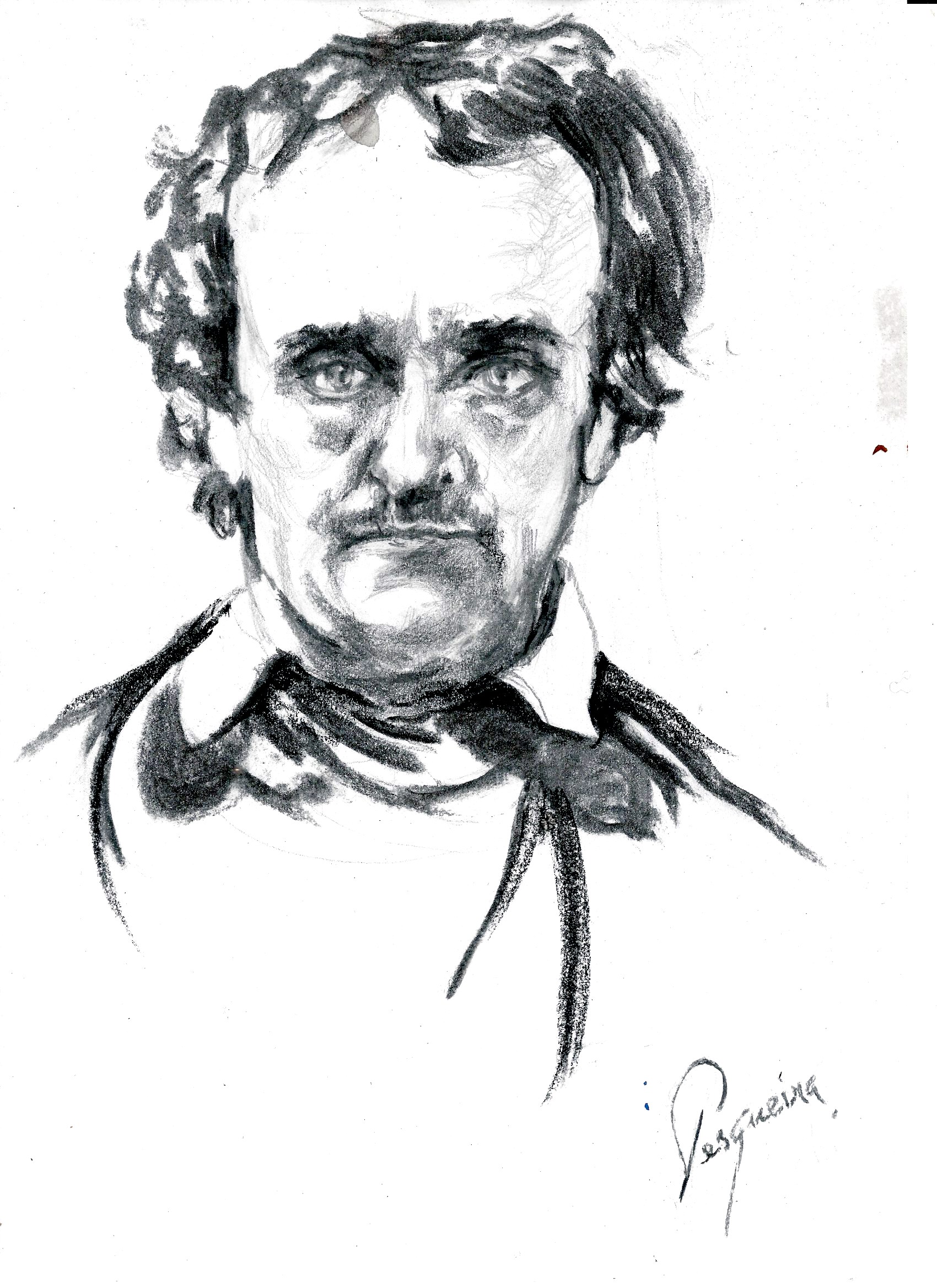 Edgar Alllan Poe 30 x 21 cms - 150€